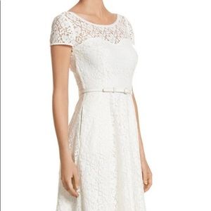WHBM Cap-sleeve lace fit and flare dress Sz 2